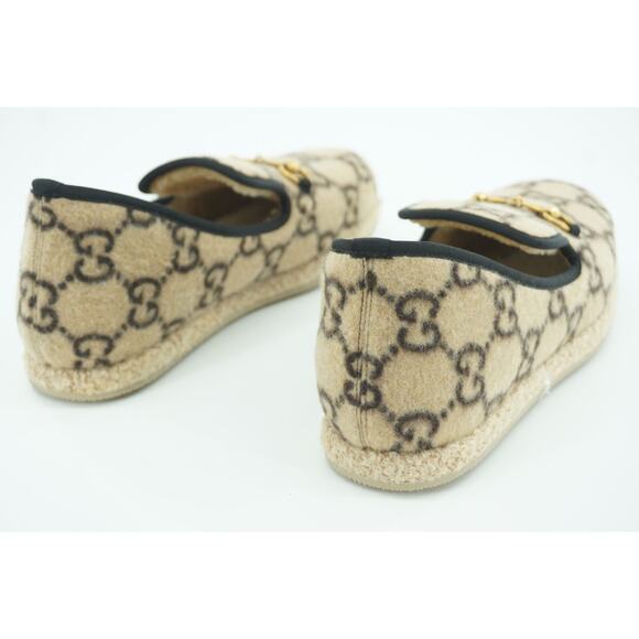 Gucci Fria Interlocking GG Horsebit Loafer Beige men dress shoe Wool Fur main image 4